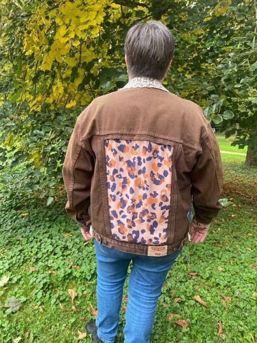 Veste Jean Oversize Vintage KIABI Léopard T.42