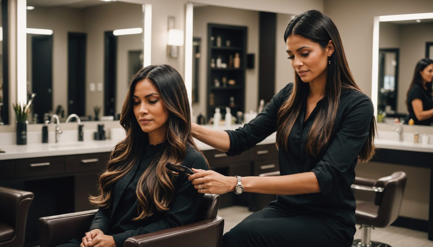 Les secrets pour réussir un balayage chocolat éclatant sur cheveux noirs